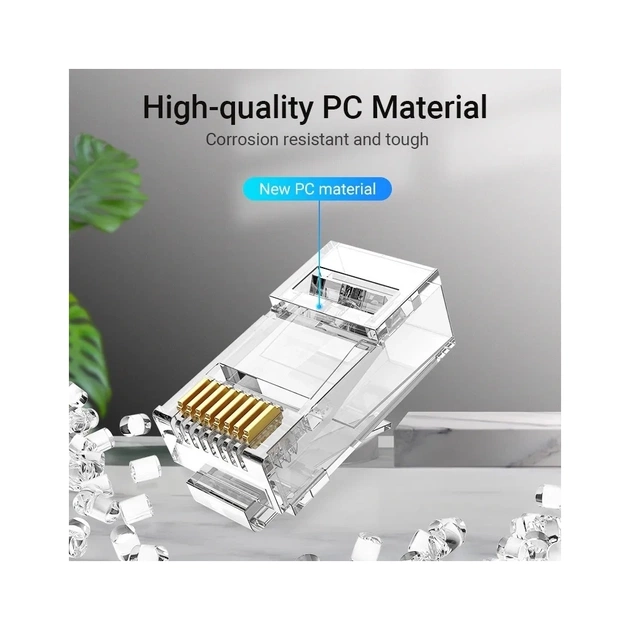 Конектор RJ45 UTP Cat.6 Modular 10 шт. Vention (IDDR0-10) - зображення 5