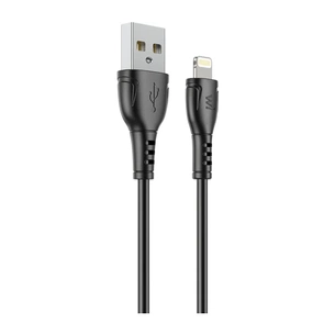 Дата кабель USB 2.0 AM to Lightning 1.0m PVC black Wibrand (WI.DC/BO1B-UL) изображение 1