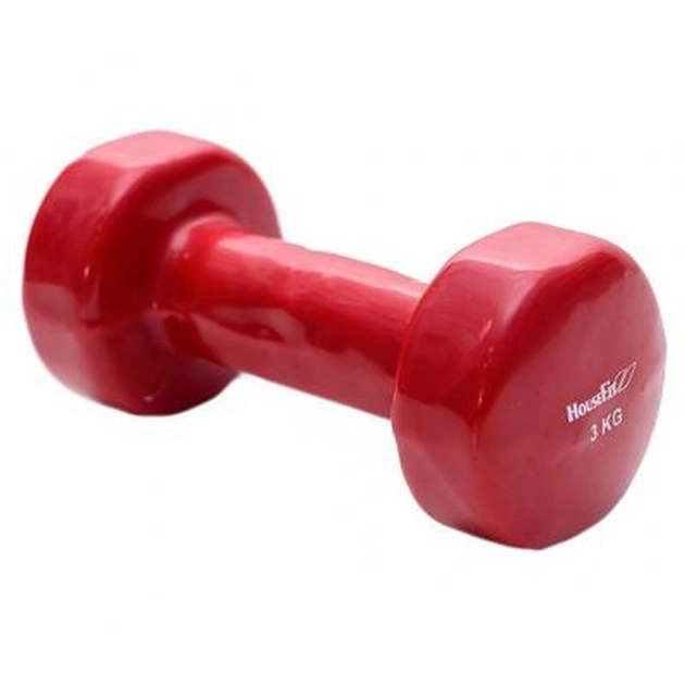 Гантель HouseFit з вініловим покриттям 3 кг (D086/DD6948-3) - изображение 1