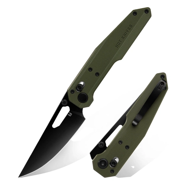 Ніж Hightron Sharplyn,14C28N, G10, зелений, чорний клинок (HK01GRN) - зображення 1