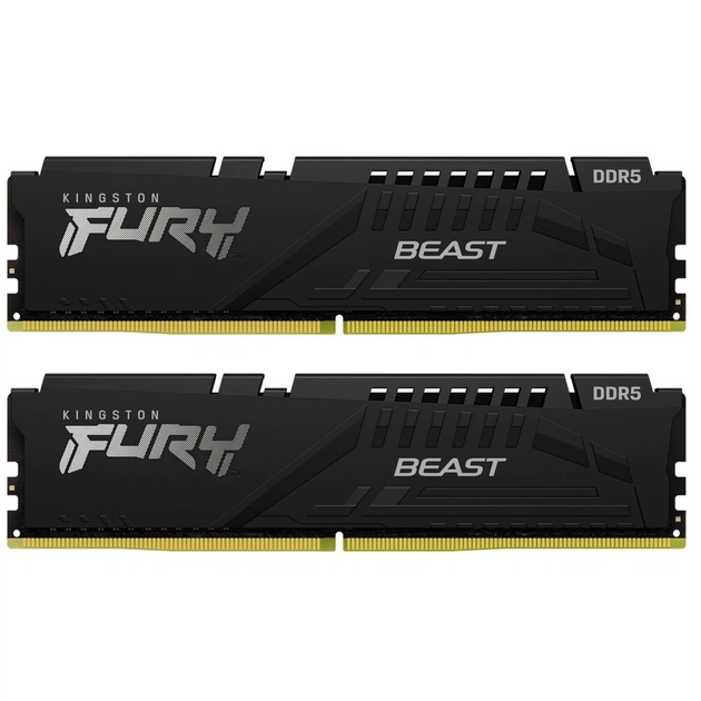 Модуль памяти для компьютера DDR5 64GB (2x32GB) 5600 MHz Beast EXPO Black Kingston Fury (ex.HyperX) (KF556C40BB2K2-64) - изображение 1