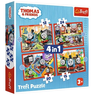 Пазл Trefl Thomas&Friends Дивовижний Томас 4 in 1 (12, 15, 20, 24) деталей (5900511346190) зображення 1