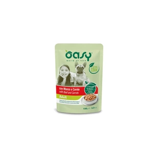 Вологий корм для собак OASY One Protein Formula Adult яловичина та морква 100 г (8054329510582) зображення 1