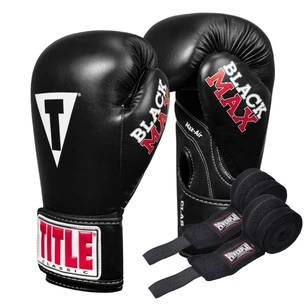 Боксерські рукавички Title Classic Black Max Black 14 oz (CBMBG2 14 BK) зображення 1