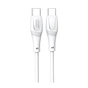 Дата кабель USB-C to USB-C 1.0m 60W High Elastic Zeus XO (NBQ239B_White) - зменшене зображення 1