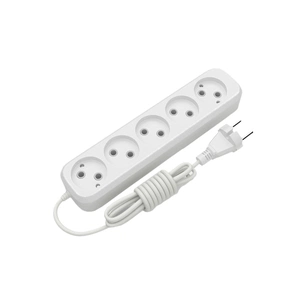 Мережевий подовжувач Electrum C-ES-1817 5.0m 5 роз, white (C-ES-1817) зображення 1