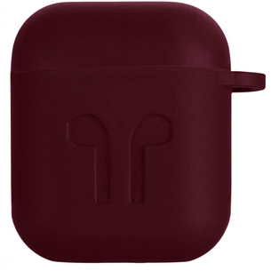 Чохол для навушників 2E для Apple AirPods Pure Color Silicone Imprint 1.5 мм Marsala (2E-AIR-PODS-IBSI-1.5-M) изображение 1