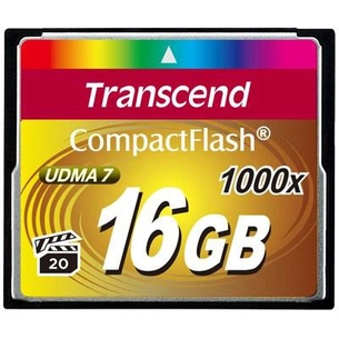 Карта пам'яті Transcend 16Gb Compact Flash 1000x (TS16GCF1000) зображення 1