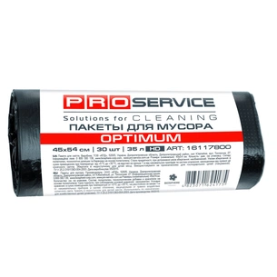 Пакети для сміття PRO service Optimum HD Чорні 35 л 30 шт. (4823071624175) зображення 1
