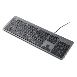 Клавіатура Vinga KB735 black-grey зображення 1