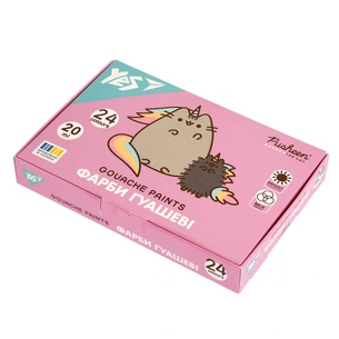 Гуашеві фарби Yes Pusheen 24 кольорів по 20 мл (230404) зображення 1