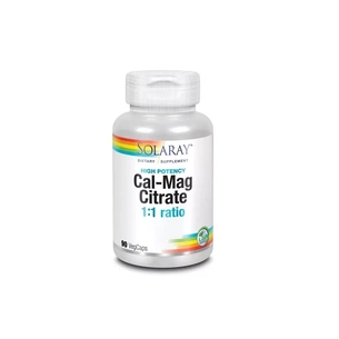 Мінерали Solaray Кальцій І Магній, Cal-Mag Citrate, High Potency, 90 капсул (SOR04524) зображення 1