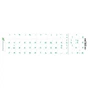 Наклейка на клавіатуру Grand-X 60 keys transparent protection Cyrillic green (GXTPGW) - зменшене зображення 1
