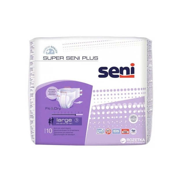 Підгузки для дорослих Seni Super Plus Large 10 шт (5900516691240) - зображення 1