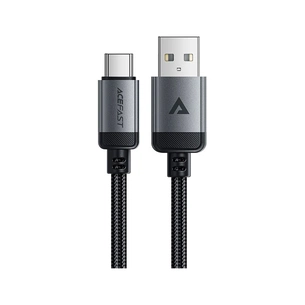 Дата кабель USB 2.0 AM to USB-C 1.2m 3.0A 18W aluminum alloy Black Acefast (6974316283782) зображення 1