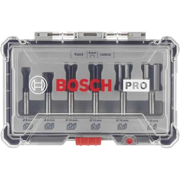Набір фрез Bosch Professional пазових, 8мм, 6шт (2.607.017.466) - picture 1