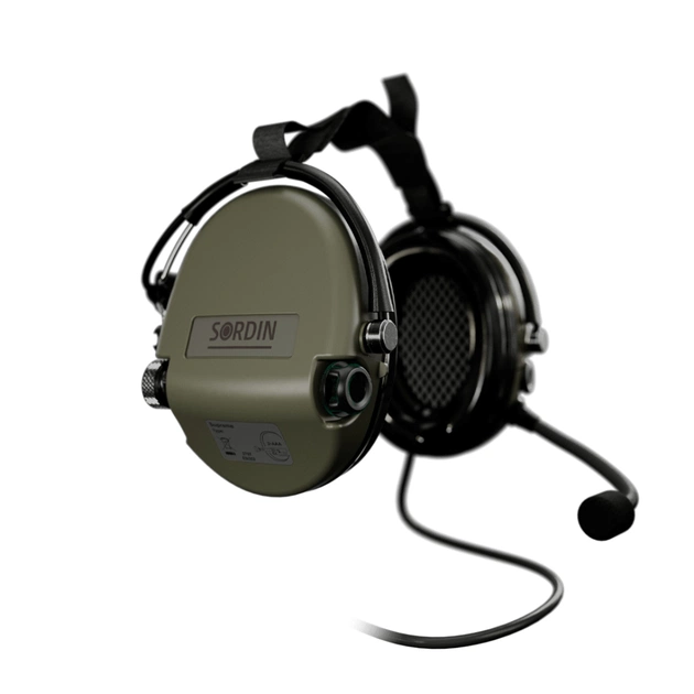 Тактичні навушники Sordin Supreme MIL CC Neckband Green PVC (76332-06-S) - picture 3
