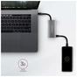 Концентратор AXAGON USB-C to 2xUSB-A + 2xUSB-C 10Gbps 0.13m gray (HMC-4G2) - зменшене зображення 4