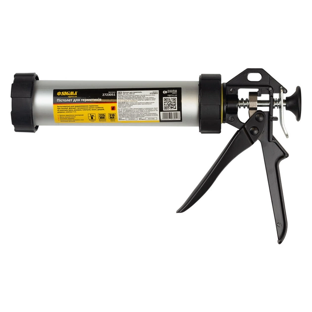 Пістолет для герметика Sigma 225мм 310мл алюмінієва туба (2723051) - picture 1