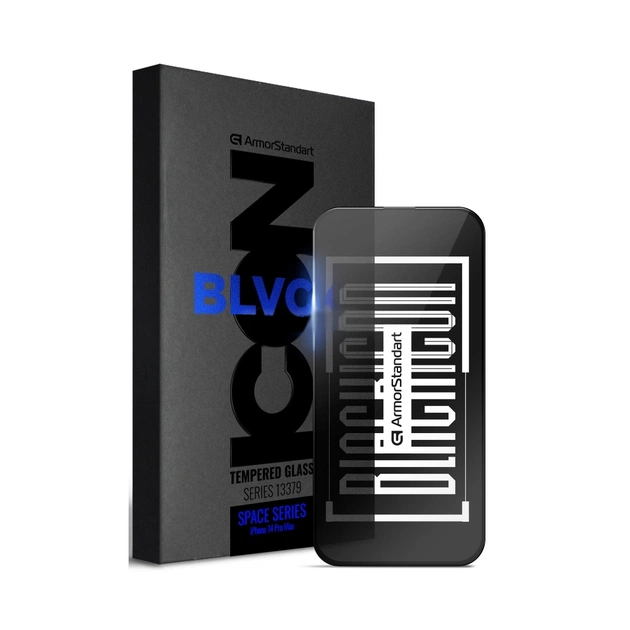 Скло захисне Armorstandart Space Black Icon Apple iPhone 14/13/13 Pro with cutout (ARM67729) - зображення 1