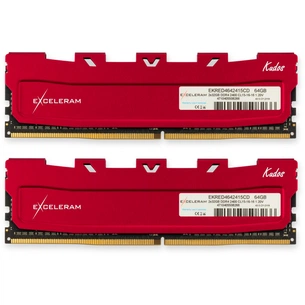Модуль пам'яті для комп'ютера DDR4 64GB (2x32GB) 2400 MHz Red Kudos eXceleram (EKRED4642415CD) зображення 1