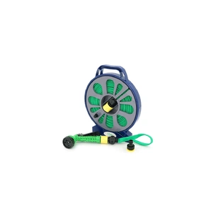 Шланг для поливу Voltronic на котушці 15м + розпилювач, насадка на кран, Green, Box (YT42173) зображення 1