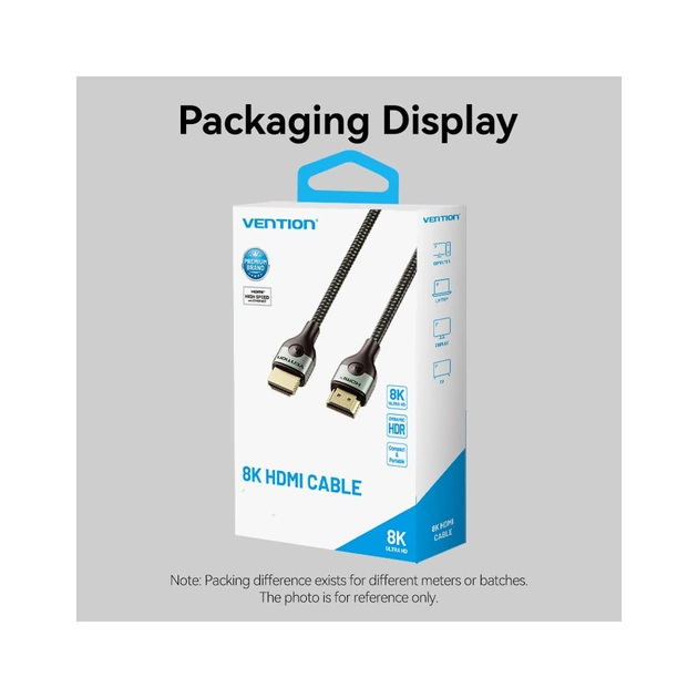 Кабель мультимедійний HDMI M to HDMI M 1.0m 8K ultra thin cotton braided green Vention (ALOGF) - зображення 9