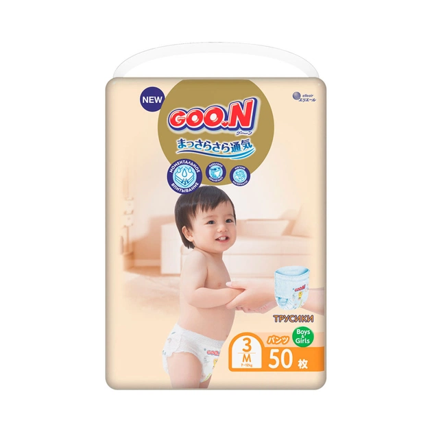 Підгузки GOO.N Premium Soft 7-12 кг розмір М унісекс 50 шт (863227) - зображення 1