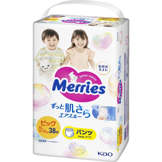Підгузки Merries Трусики Super Jumbo XL 12-22 кг 38 шт (4901301425881) - зображення 1