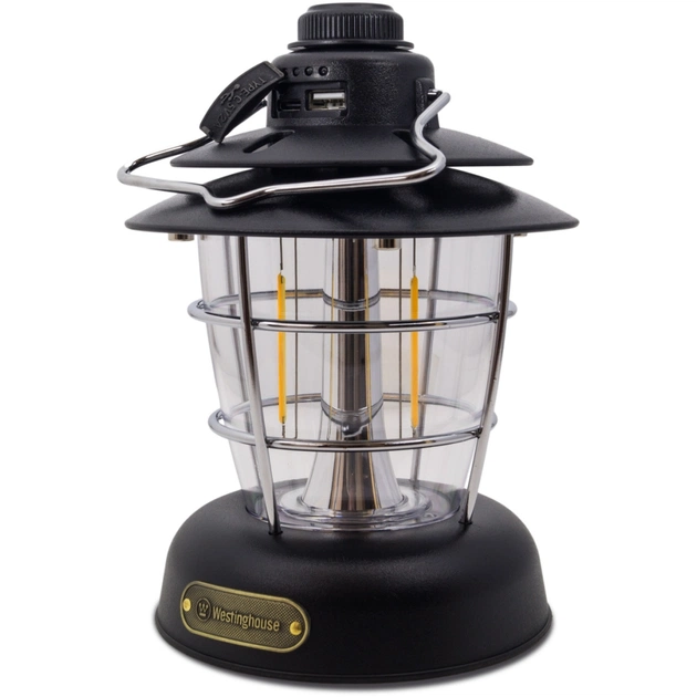 Ліхтар Westinghouse RETRO 6W LED Filament WF241 Type-C з функцією Power Bank Чорний (WF241-CB(Black)) - зображення 1