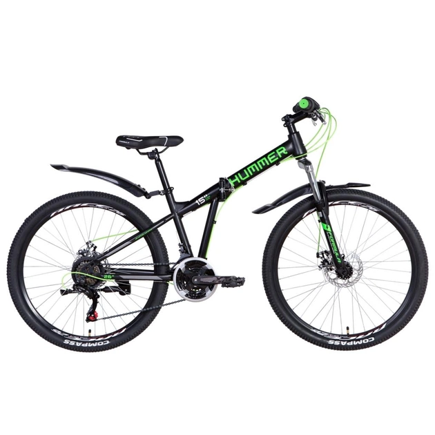 Велосипед Formula 26" HUMMER рама-15" 2021 Black/Green (OPS-FR-26-484) - изображение 1