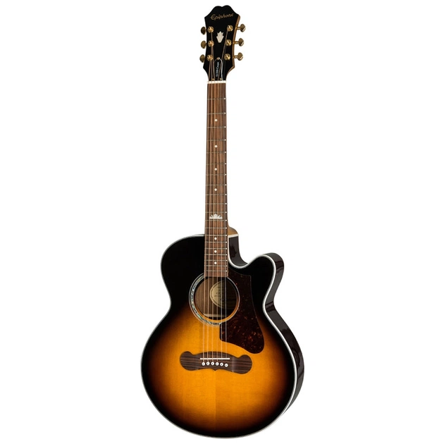 Гітара електроакустична Epiphone J-200 EC Studio Parlor Vintage Sunburst (234843) - изображение 1