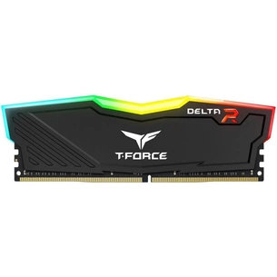 Модуль пам'яті для комп'ютера DDR4 4GB 2666 MHz T-Force Delta Black RGB Team (TF3D44G2666HC15B01) зображення 1