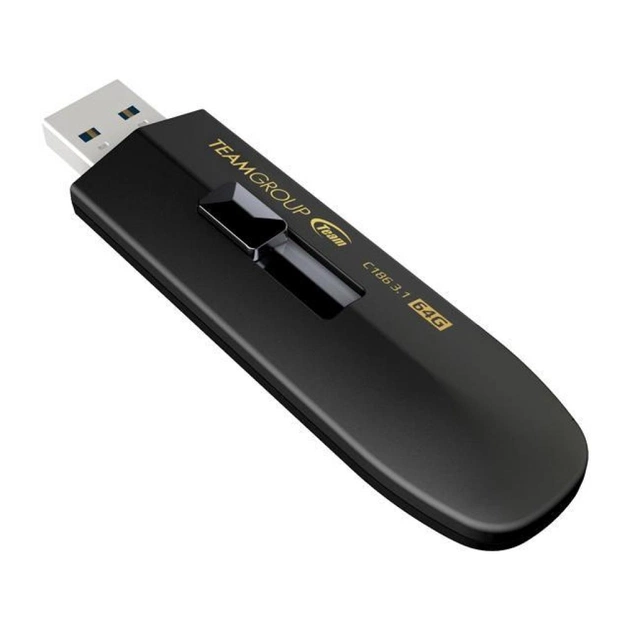 USB флеш накопичувач Team 64GB C186 Black USB 3.0 (TC186364GB01) - зображення 1