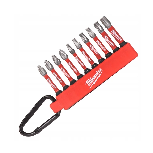 Набір біт Milwaukee з карабином ShW 2 x PH2/ 1 x PZ2/ 1 x TX15/ 2 x TX20/ 2 x TX30/ 1 x TX40 (4932480941) - picture 3