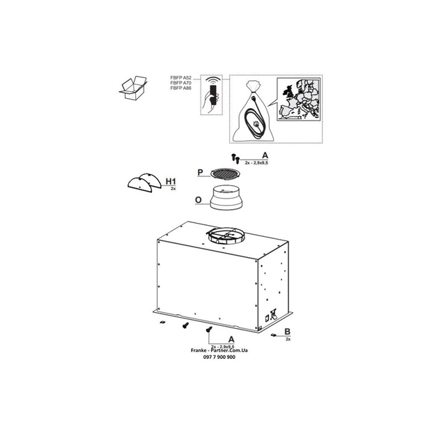 Витяжка кухонна Franke Box Flush EVO FBFE BK MATT A70 (305.0665.365) - picture 11