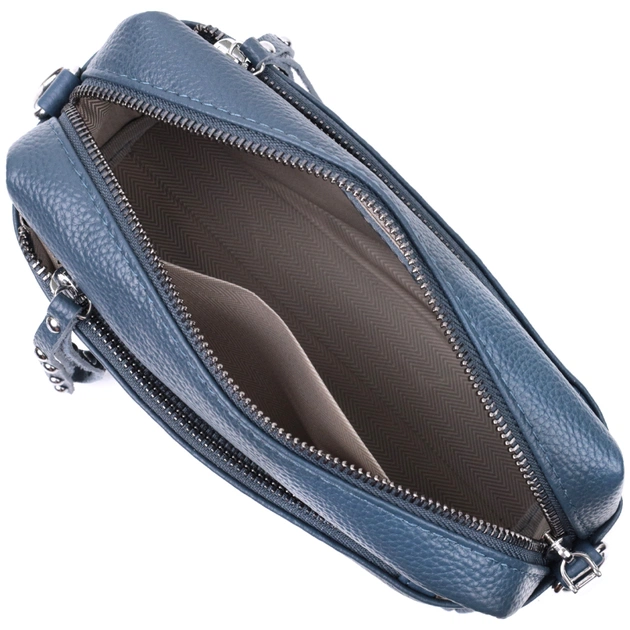 Сумка Vintage Женская кожаная Синяя (22652) - изображение 9