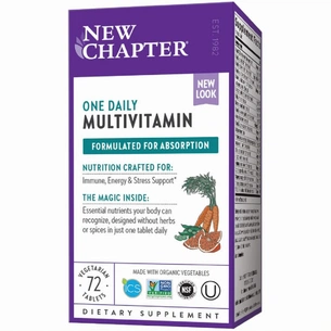 Мультивітамін New Chapter Щоденні Мультівітаміни, Only One, One Daily Multivitamin, 72 (NC0360) зображення 1
