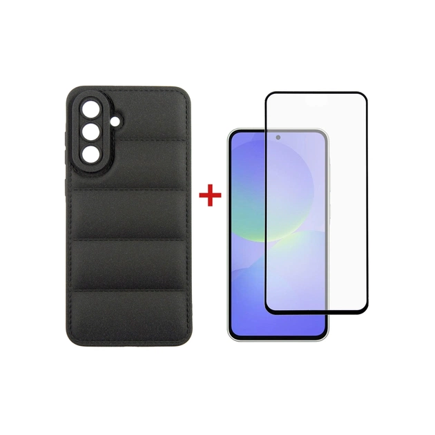 Чохол до мобільного телефона Dengos Kit Samsung Galaxy A36 5G Soft + glass (Black) (DG-KM-140) - зображення 1