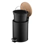 Контейнер для сміття Ardesto Minimalism З педаллю Чорний 3 л (ARHB3601BB) - уменьшенное изображение 4