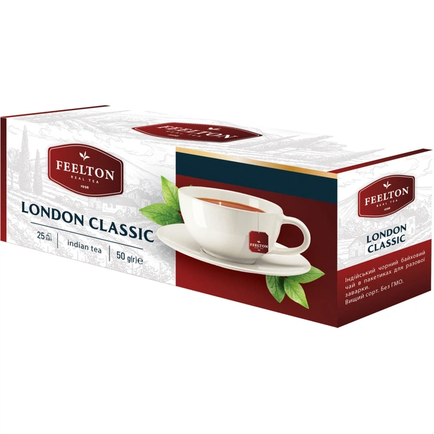 Чай Feelton London Classic 1.5 гх25 шт (4820186121872) - зображення 1