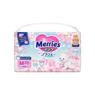 Підгузки Merries Jumbo Sakura Розмір M 6-11 кг 33 шт (4901301402011) зображення 1