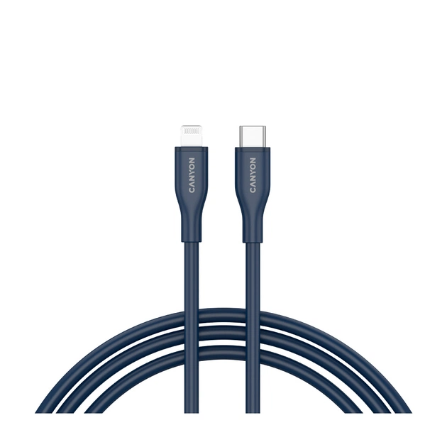 Дата кабель USB-C to Lightning 1.0m CLNM60 C-L 60W MFI Silicon Blue Canyon (CNS-CLNM60SC10DB) - зображення 1