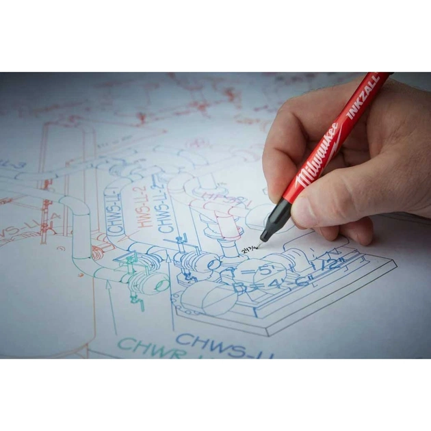 Набір маркерів Milwaukee Fine Tip INKZALL чорний, 4шт (48223164) - picture 4