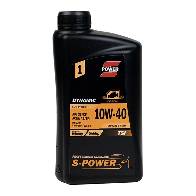 Моторное масло S-POWER DYNAMIC TSI 10W-40 1л - изображение 1