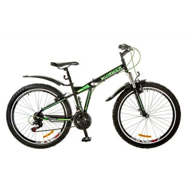 Велосипед Formula 26" HUMMER 2018 AM 14G DD рама-15" St чорно-зелений (OPS-FR-26-243) - изображение 1