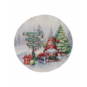 Серветка на стіл Прованс гобеленова Різдвяне багаття D 35 см (036429) зображення 1