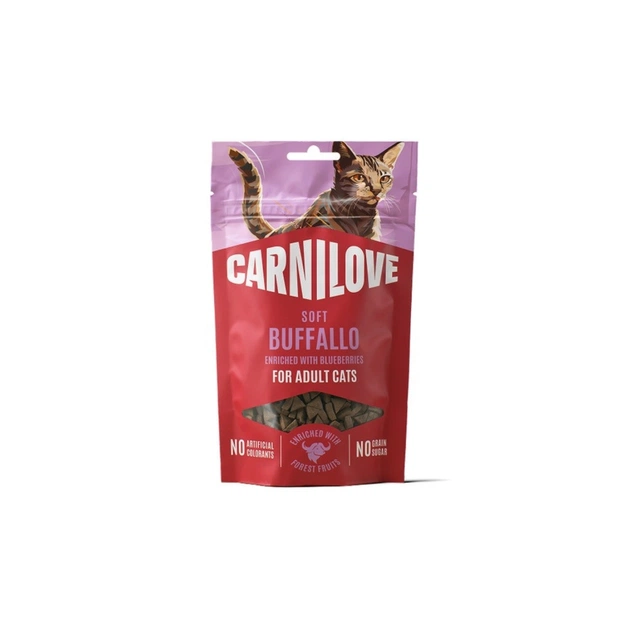 Лакомство для котов Carnilove Soft Snack Buffallo with Blueberries 50 г (8595602582563) - изображение 1