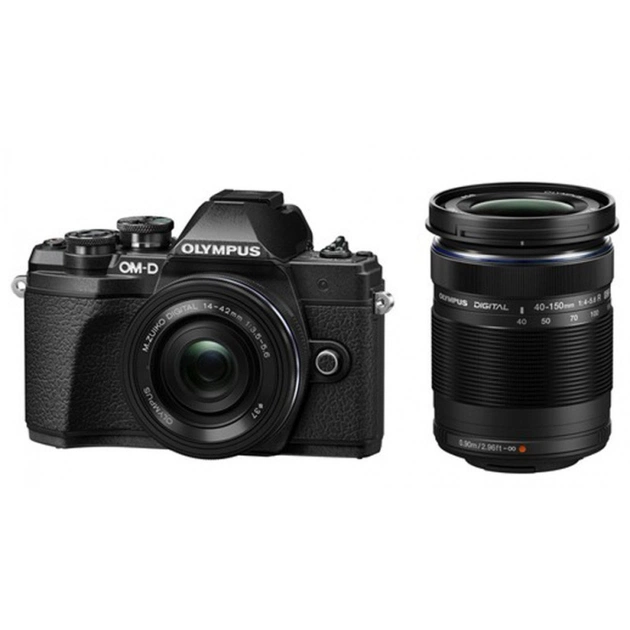 Цифровий фотоапарат Olympus E-M10 mark III Pancake Double Zoom 14-42 + 40-150 Kit B/B/B (V207074BE000) - изображение 1