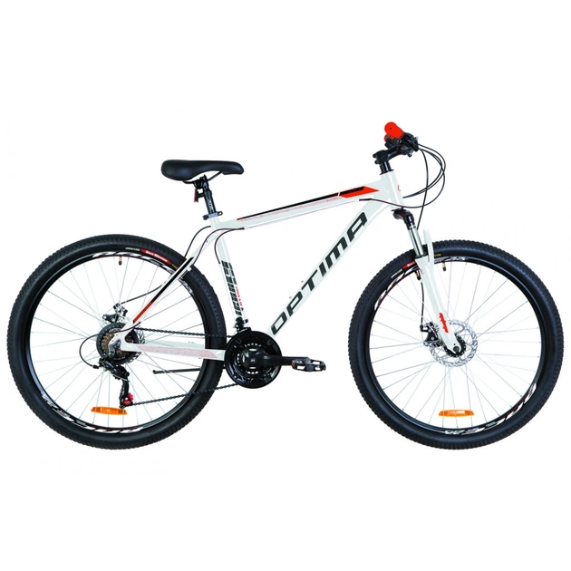Велосипед Optimabikes 27.5" MOTION AM DD рама-17" 2019 біло-червоно-чорний (OPS-OP-27.5-038) - зображення 1